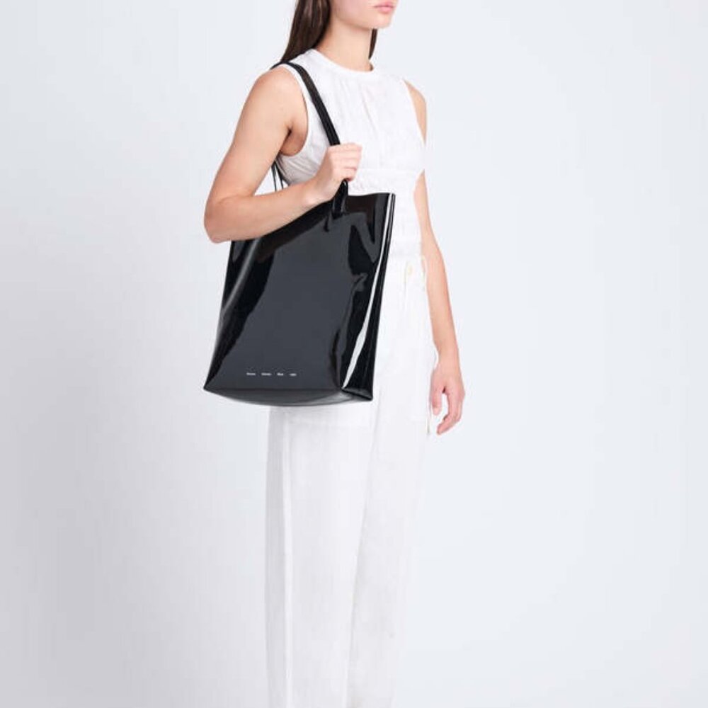 Proenza Schouler Walter Tote in Black Patent Leather